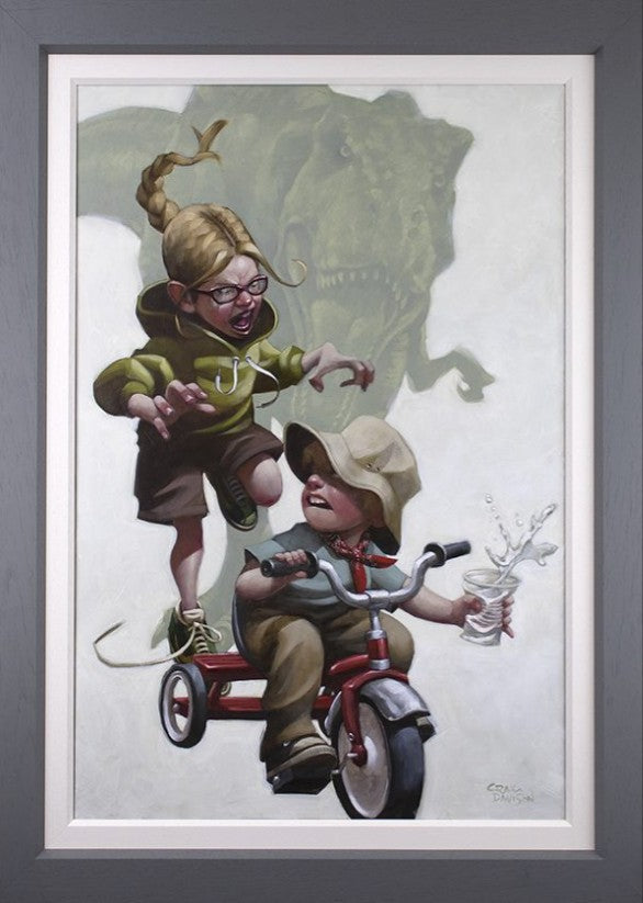 Keep Absolutely Still, Her Vision Is Based On Movement Framed Signed Limited Edition Print on Board by Artist Craig Davison