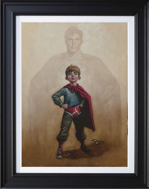 Lad of Steel Framed Canvas on Board by Artist Craig Davison