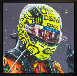 Lando First Win Framed Limited Edition Embellished Boxed Canvas by Artist Paul Oz