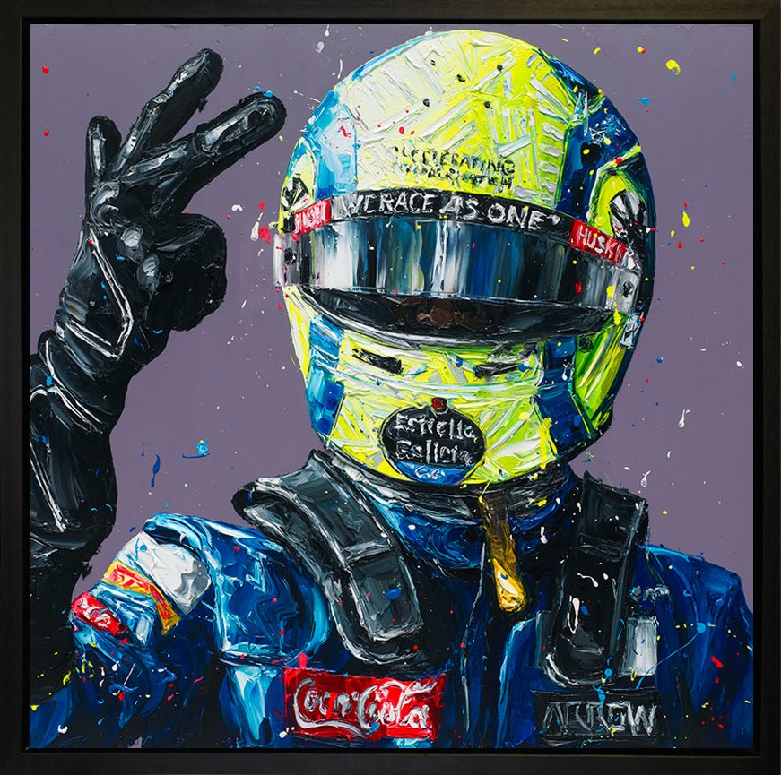 Lando Vamos Framed Limited Edition Embellished Boxed Canvas by Artist Paul Oz