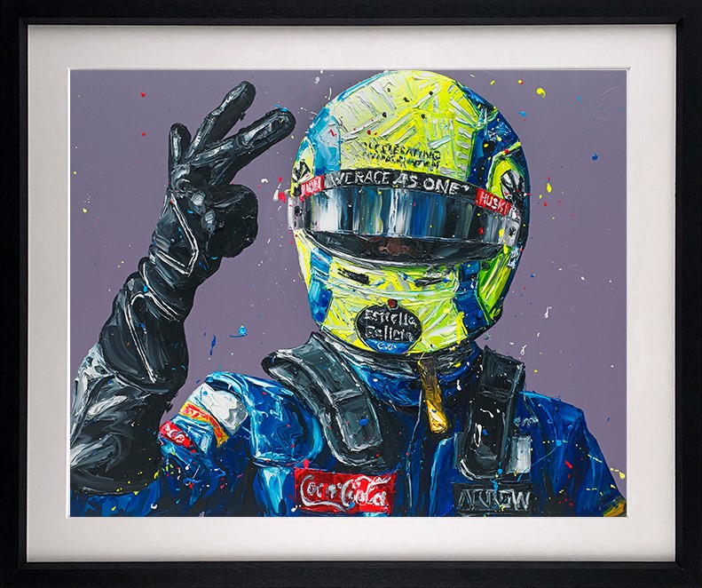 Lando Vamos Framed Print on Paper by Artist Paul Oz