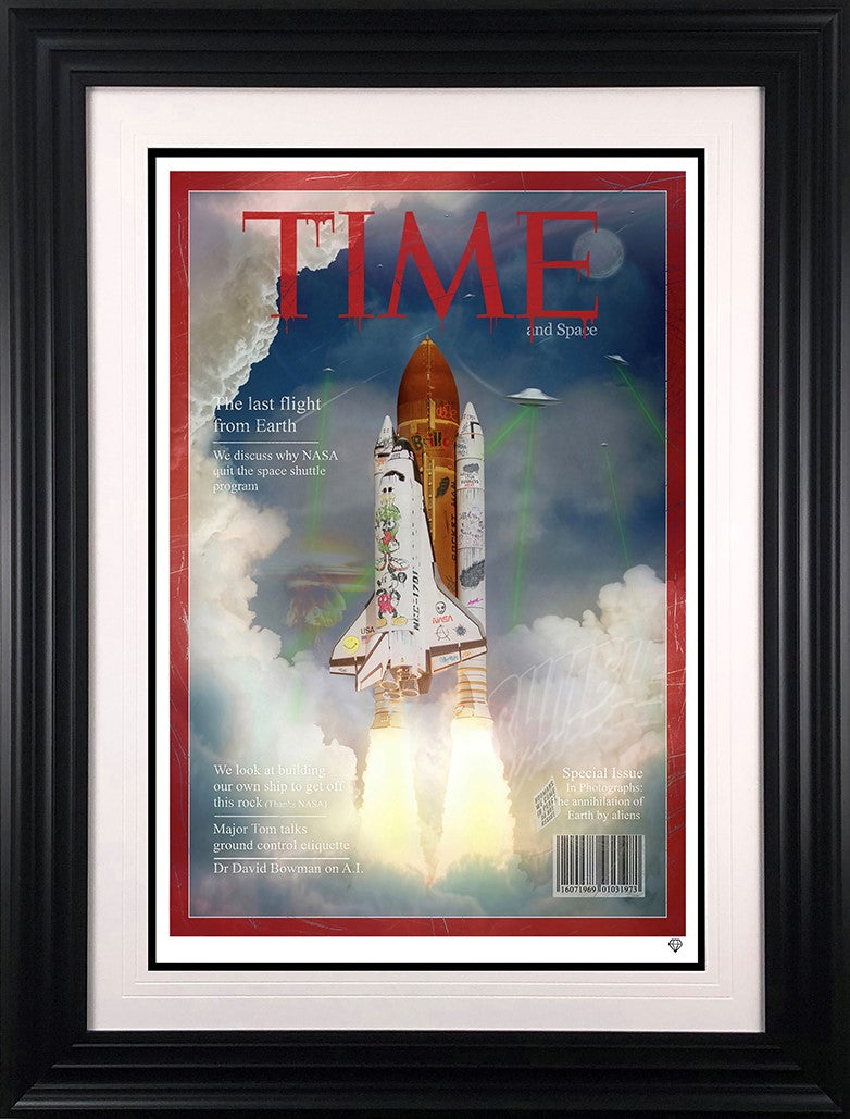 Last Flight From Earth Framed Print on Paper by Artist JJ Adams