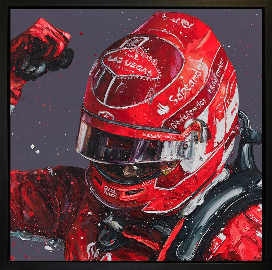 Leclerc Vegas II Framed Limited Edition Embellished Boxed Canvas by Artist Paul Oz