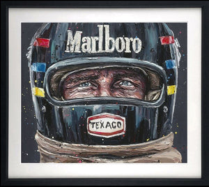 Lets Race Framed Signed Limited Edition Print on Paper by Artist Paul Oz