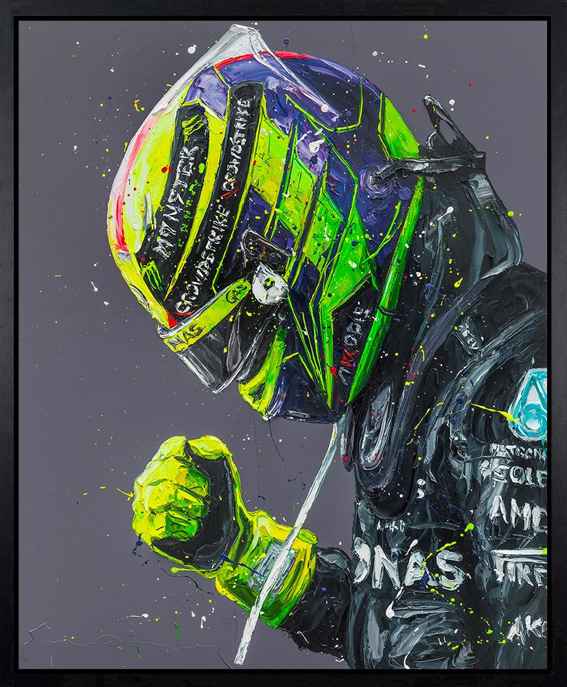 Lewis 2023 Framed Print on Canvas by Artist Paul Oz