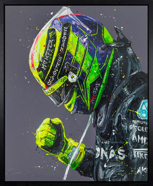 Lewis 2023 Framed Print on Canvas by Artist Paul Oz