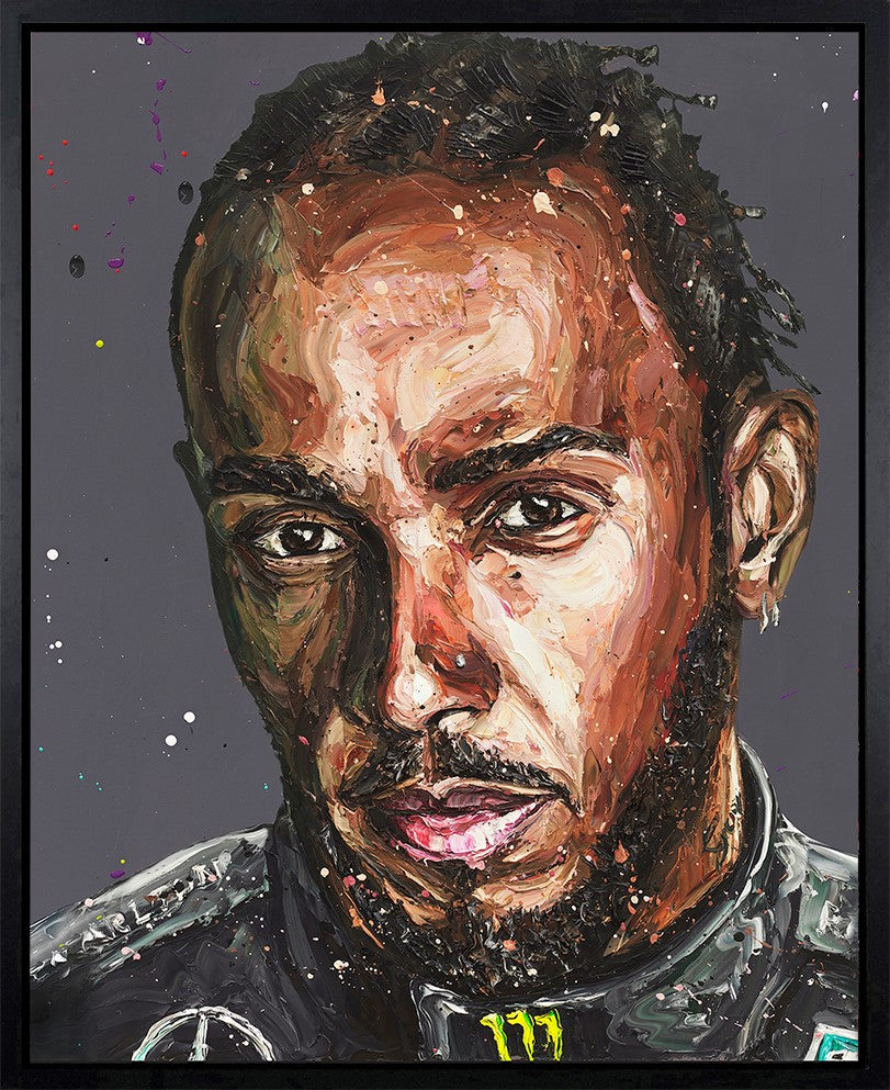 Lewis Portrait 23 Framed Print on Canvas by Artist Paul Oz