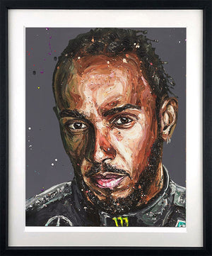 Lewis Portrait 23 Framed Print on Paper by Artist Paul Oz