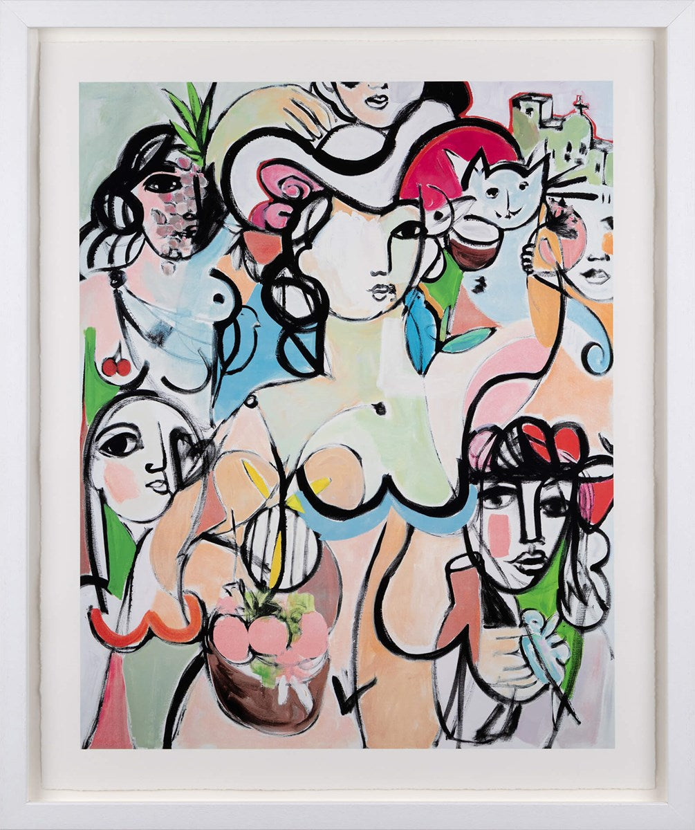 Lines of Muse I Framed Signed Limited Edition Print on Paper by Artist Gee Gee Collins