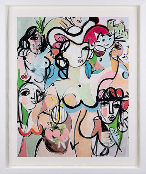 Lines of Muse I Framed Signed Limited Edition Print on Paper by Artist Gee Gee Collins