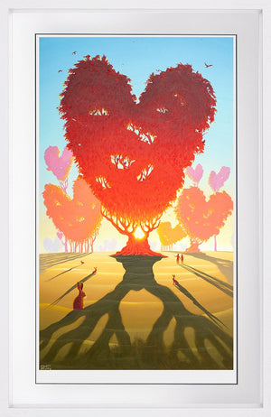 Love Grows Framed Limited Edition Print on paper by Artists Derrick Fielding 