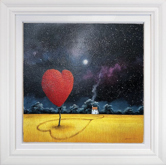 Love in A Field of Yellow Framed Signed Limited Edition Print on Paper by Artist Dale Bowen