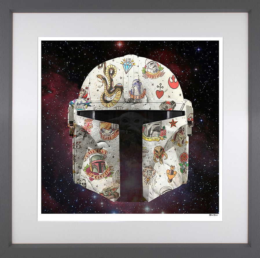 Mando Cosmic Framed Print on Paper by Artist Monica Vincent