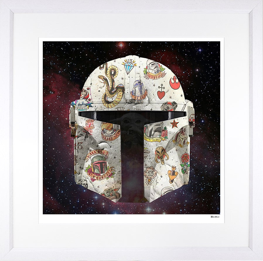 Mando Cosmic Framed Print on Paper by Artist Monica Vincent