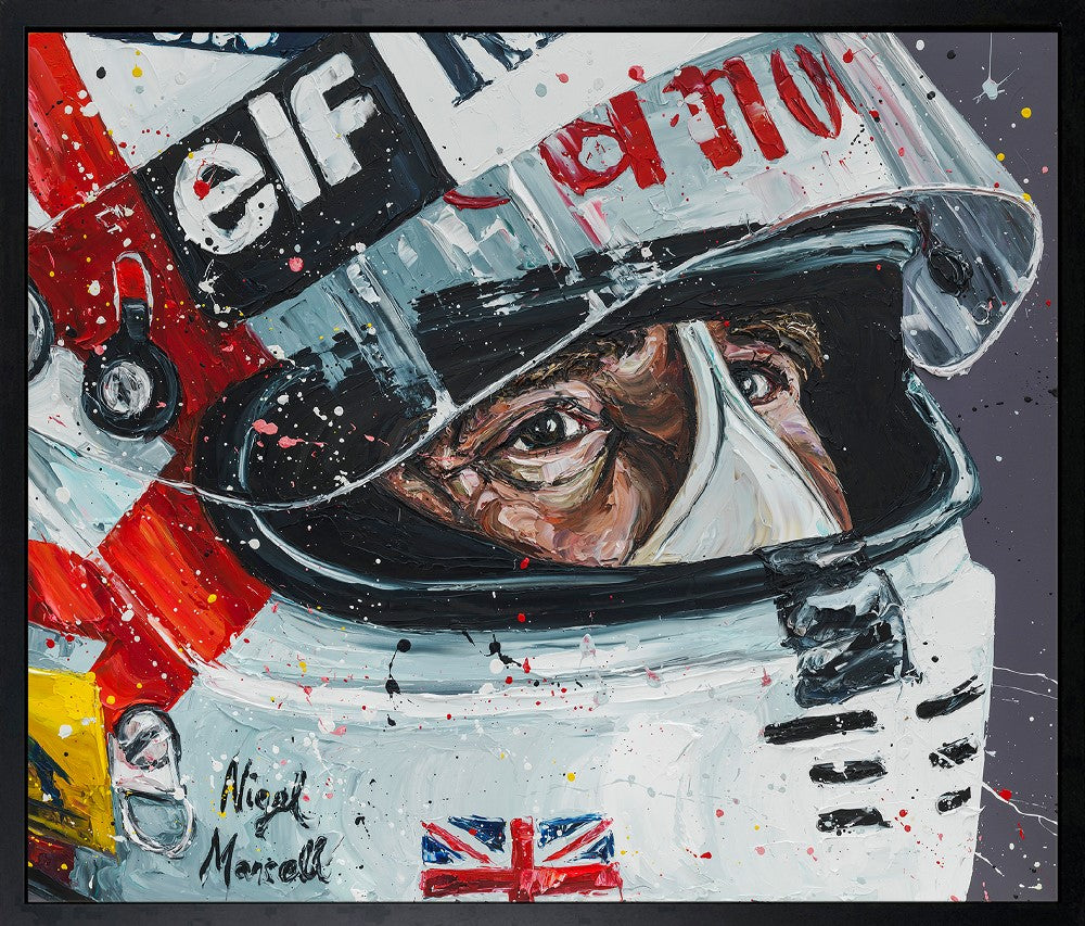 Mansell Framed Print on Canvas by Artist Paul Oz