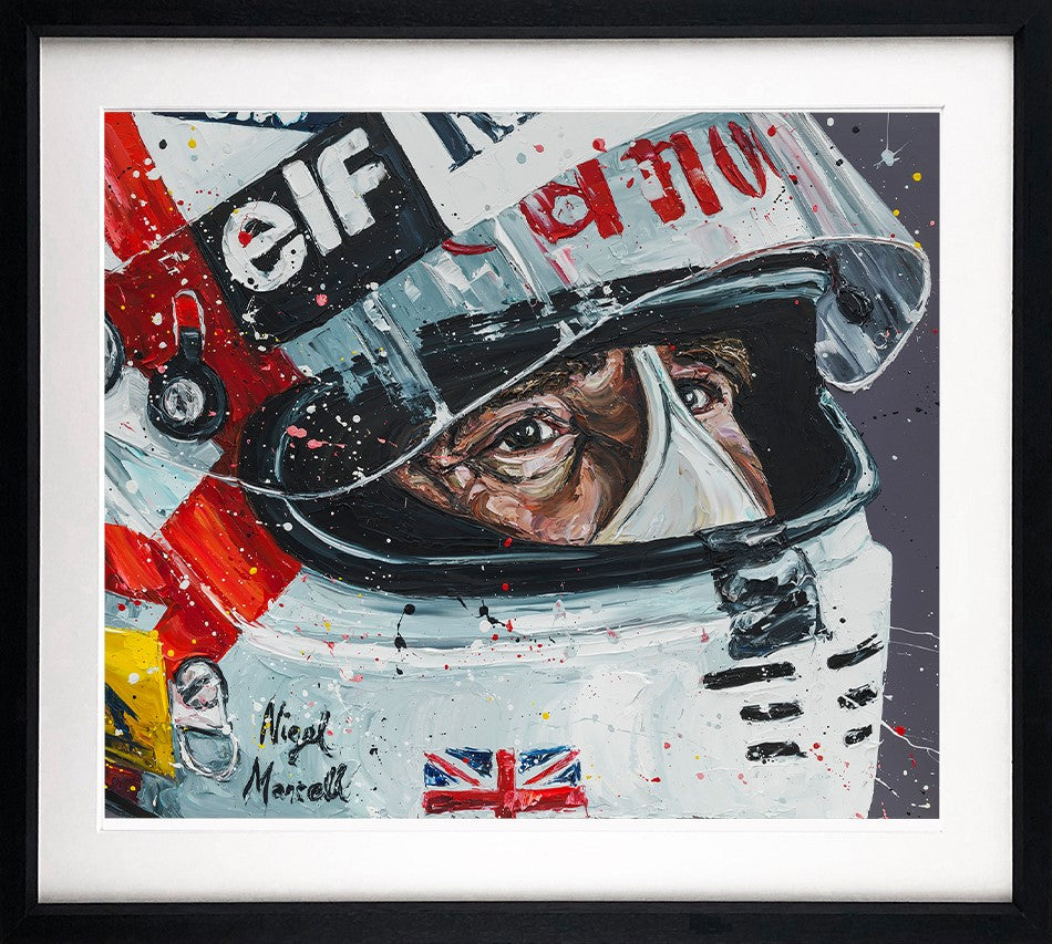 Mansell Framed Print on Paper by Artist Paul Oz