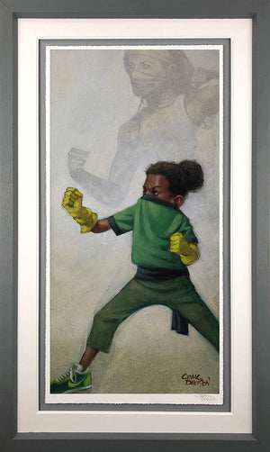 Minimal Kombat Framed Print on Paper by Artist Craig Davison