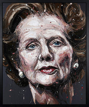 Mrs T Framed Print on Canvas by Artist Paul Oz