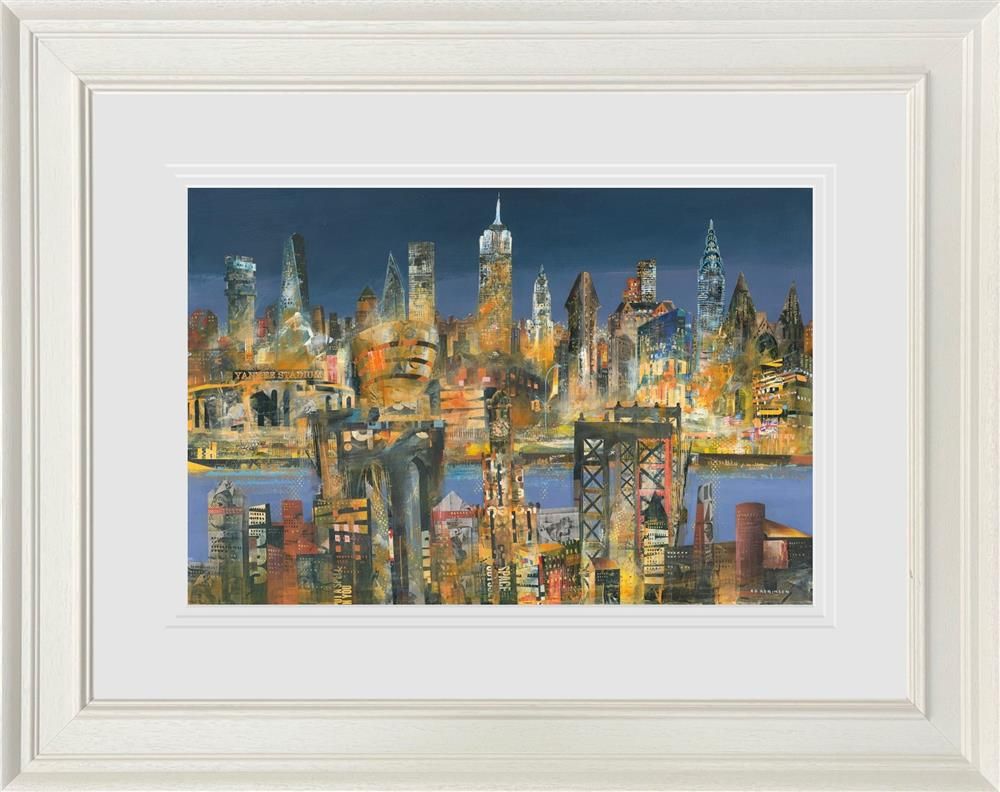 New York Memories Framed Print on Paper by Artist Ed Robinson