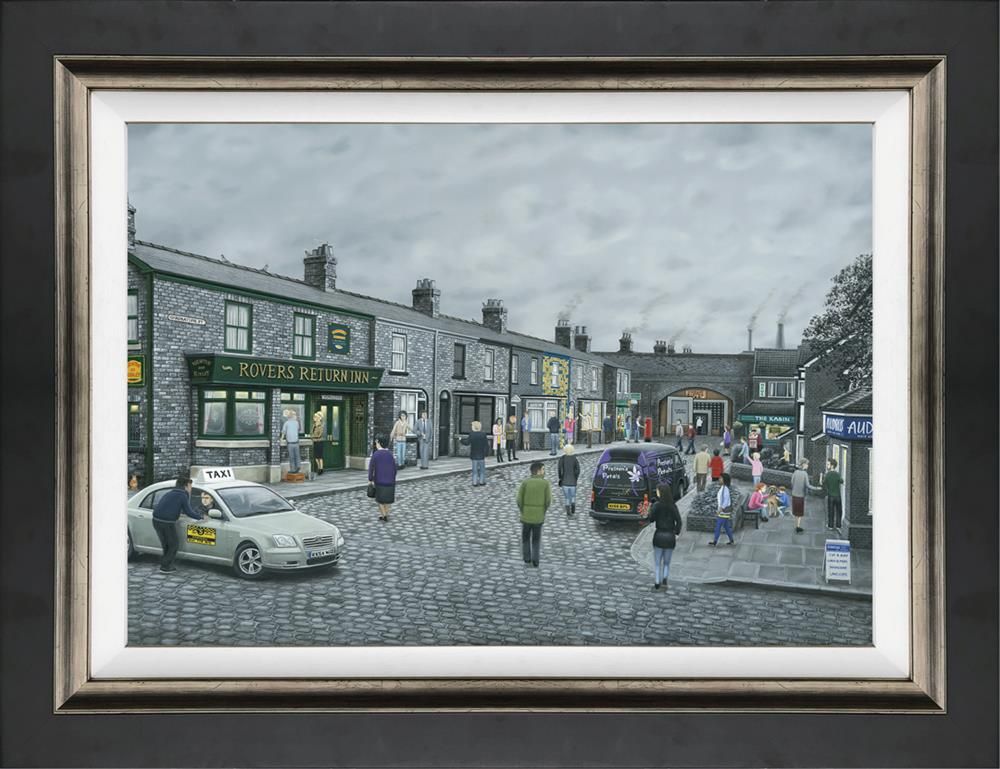 On The Cobbles Framed Print on Board by Artist Leigh Lambert