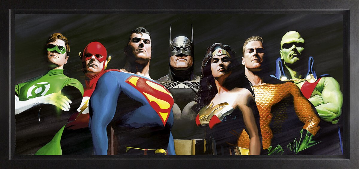 Original Seven Framed Print on Canvas by Artist Alex Ross 