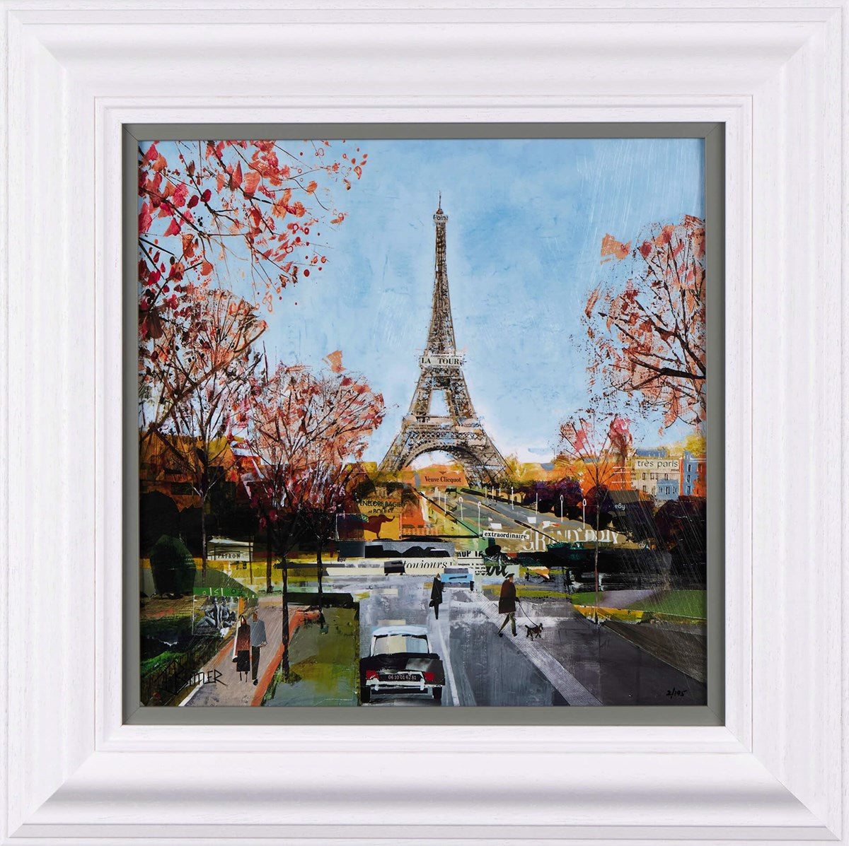 Oui Love Paris Signed Limited Edition Print on Board by Artist Tom Butler