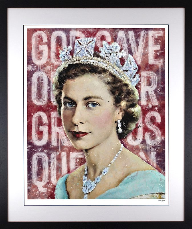 Our Gracious Queen Framed Print on Paper by Artist Monica Vincent