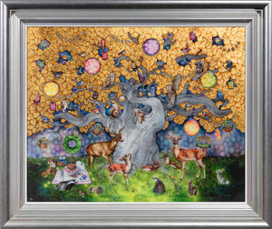 Our Own Little Paradise Signed Framed Limited Edition Mixed Media Print on Board by Artist Kerry Darlington