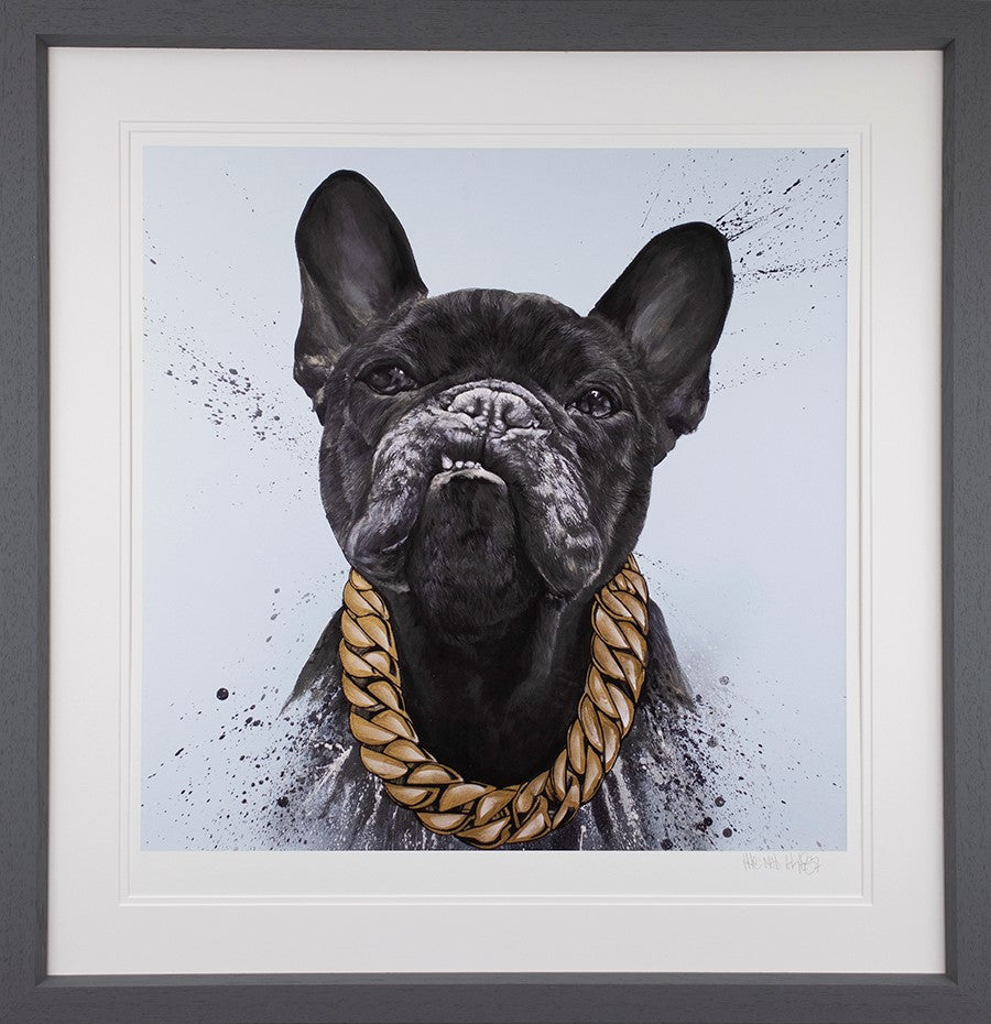 Pablo Escobark Framed Print on Paper by Artist Dean Martin (The Mad Artist)