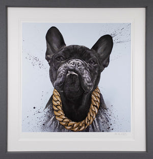 Pablo Escobark Framed Print on Paper by Artist Dean Martin (The Mad Artist)