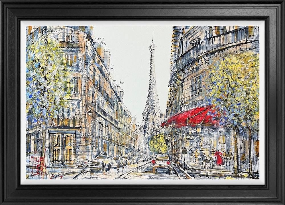 Paris Avenue Framed Canvas on Board by Artist Nigel Cooke