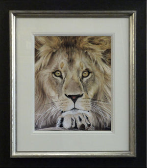 Paws For Thought Framed Original Pastel by Artist Valerie Simms