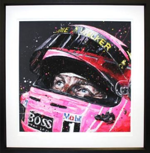 Pink For Papa Framed Print on Paper by Artist Paul Oz