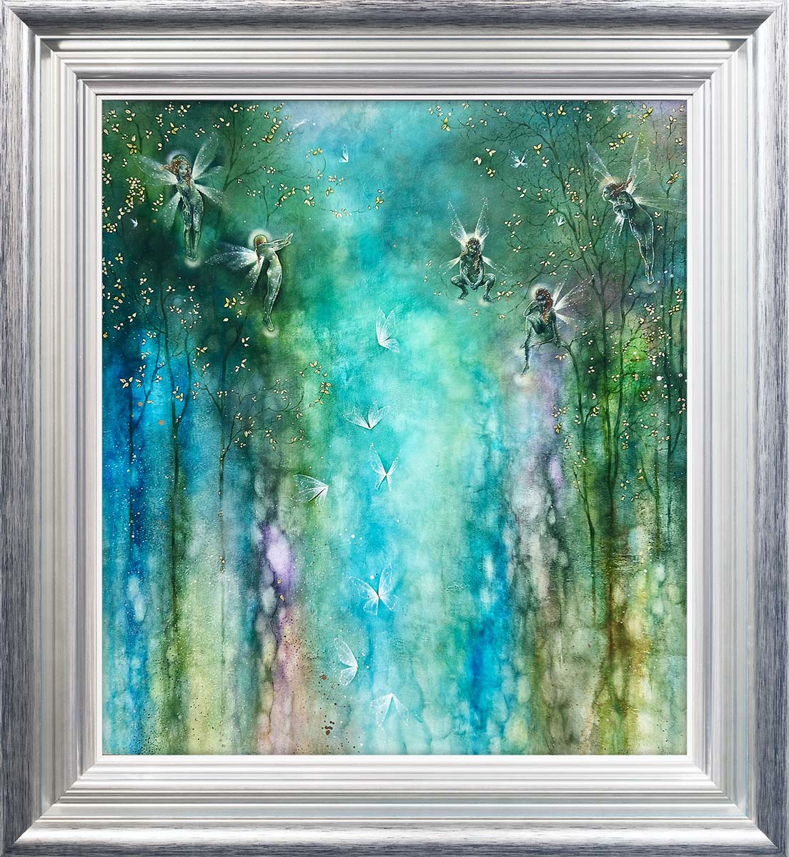 Pixie Hollow Framed Mixed Media Print by Artist Kerry Darlington