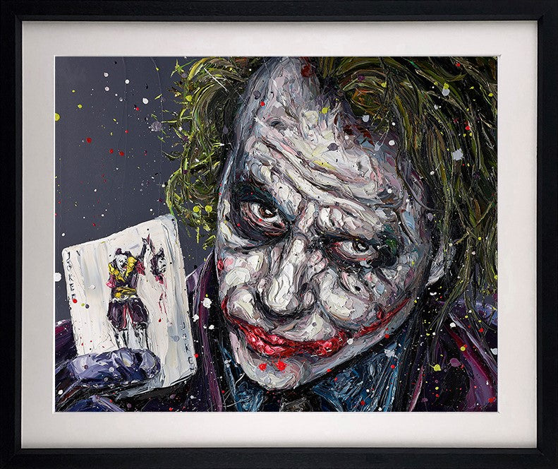 Playing The Joker Framed Print on Paper by Artist Paul Oz