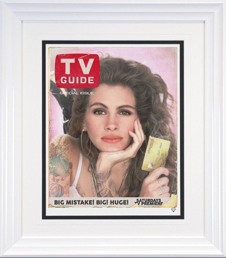 Pretty Woman TV Guide Framed Print on Paper by Artist JJ Adams