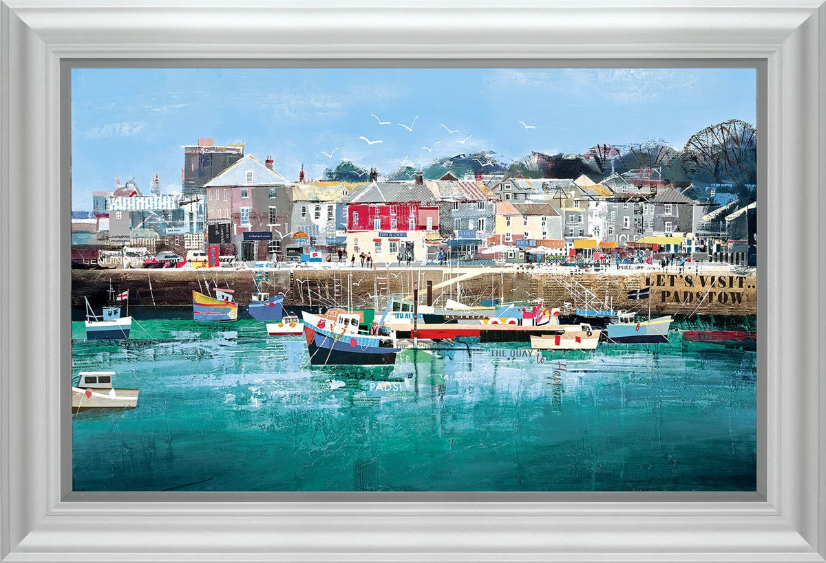 Quay To Happiness Framed Print on Board by Artist Tom Butler