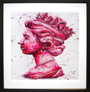 Queen of Rock Framed Print on Paper by Artist Paul Oz