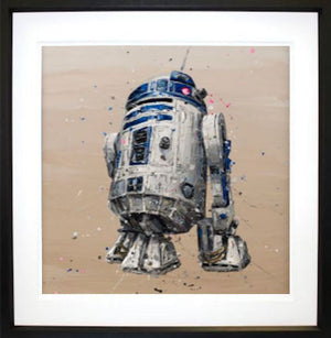 R2 D2 Framed Print on Paper by Artist Paul Oz