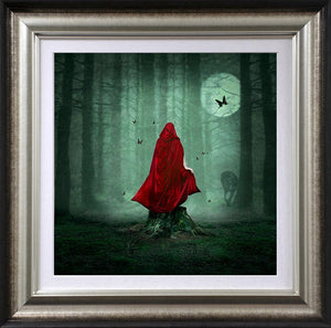 Red Framed Print on Paper by Artist Michelle Mackie