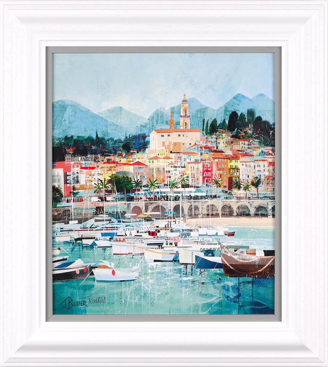 Riviera Way Framed Signed Limited Edition Print on Board by Artist Tom Butler