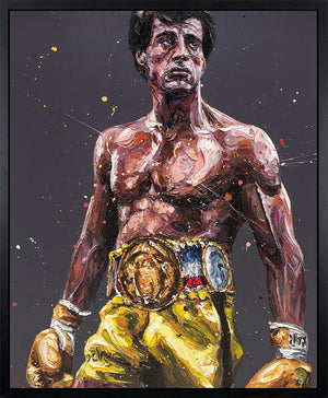 Rocky Framed Print on Canvas by Artist Paul Oz