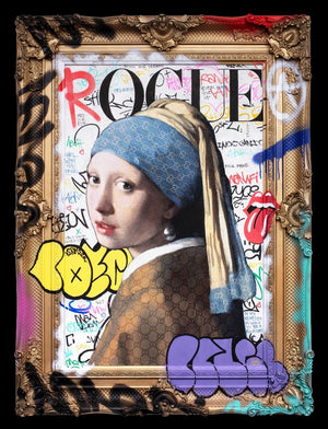 Rogue Mini Framed Mixed Media Print on Board By Artist Ghost