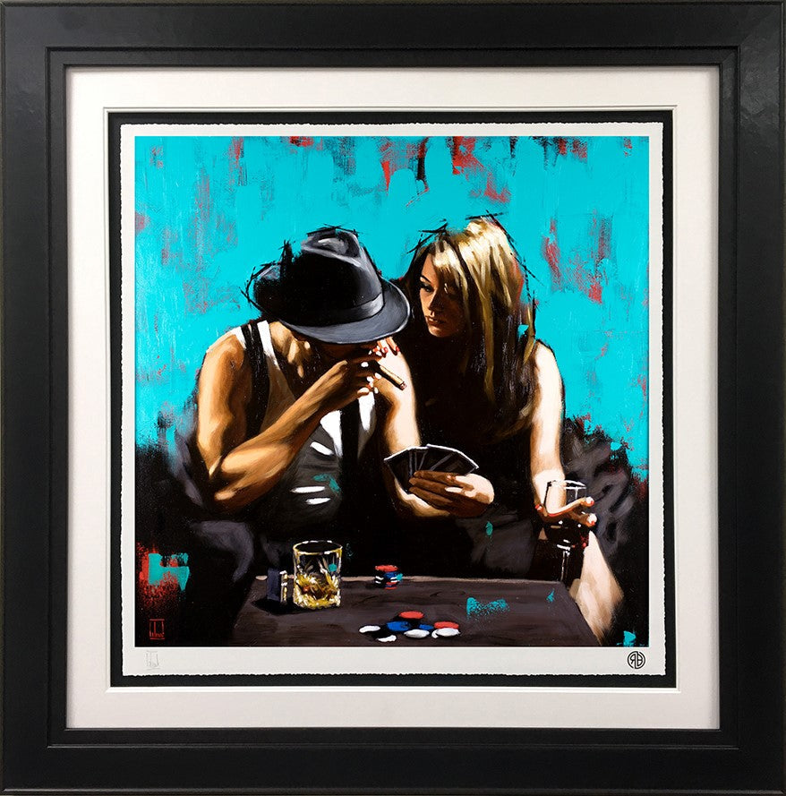 Royal Flush Framed Print on Paper by Artist Richard Blunt