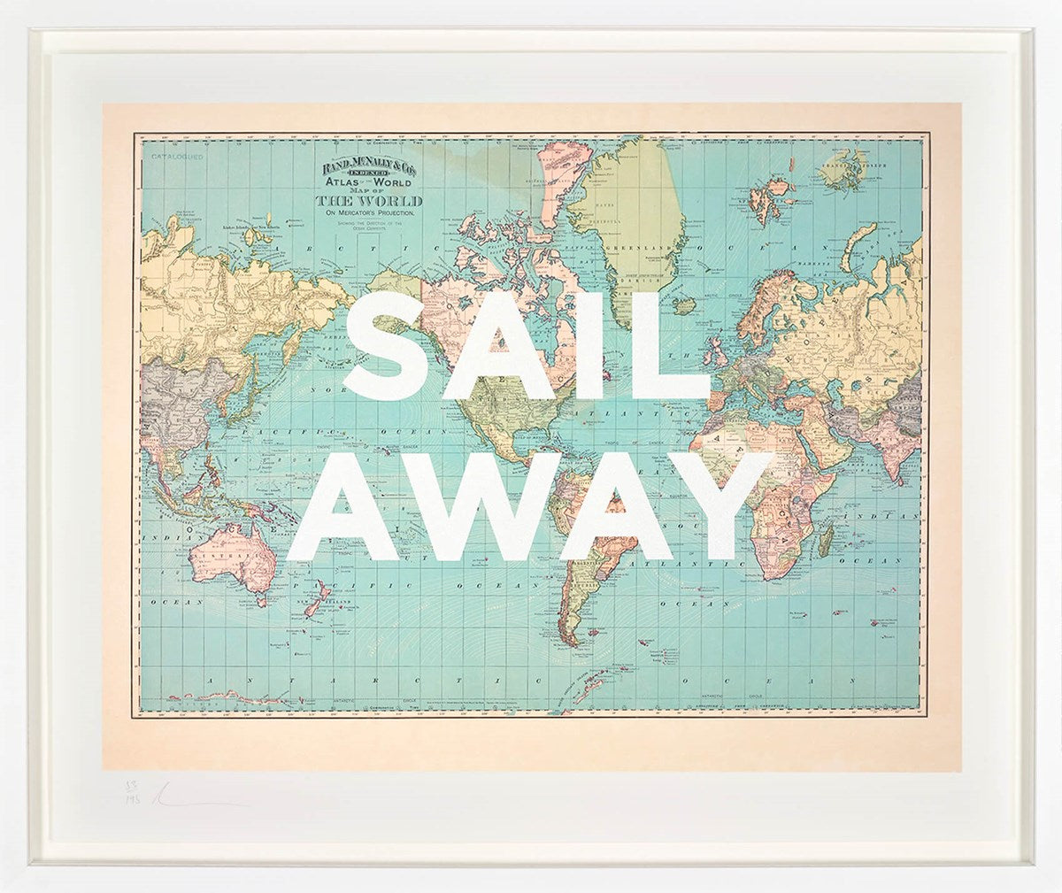 Sail Away Framed Signed Limited Edition Print on Paper by Artist The Real Hackney Dave