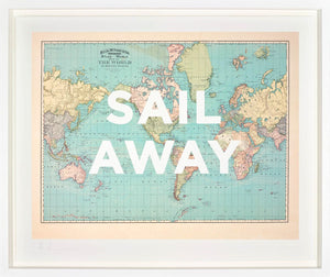 Sail Away Framed Signed Limited Edition Print on Paper by Artist The Real Hackney Dave