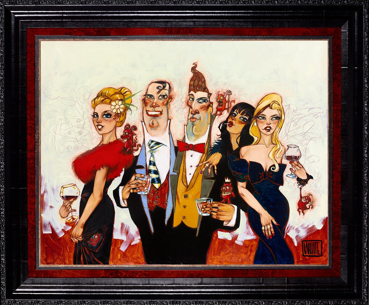 Same Hell Different Devils Framed Print on Board by Artist Todd White