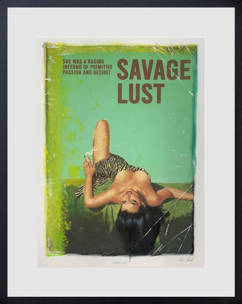 Savage Lust Framed Print on Paper by Artist Linda Charles