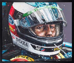 Schumi 94 Framed Print on Canvas by Artist Paul Oz