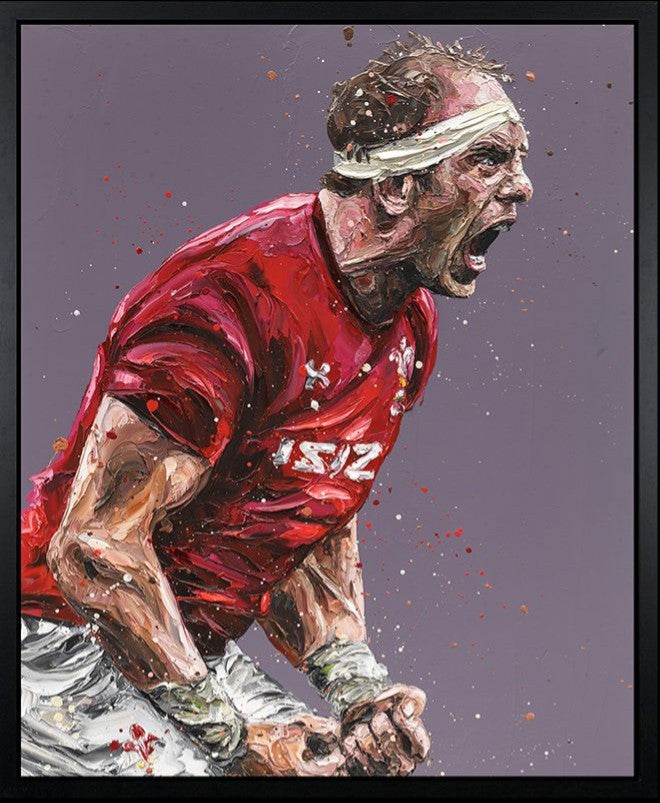 Screaming At The English Framed Signed Limited Edition Print on Canvas by Artist Paul Oz